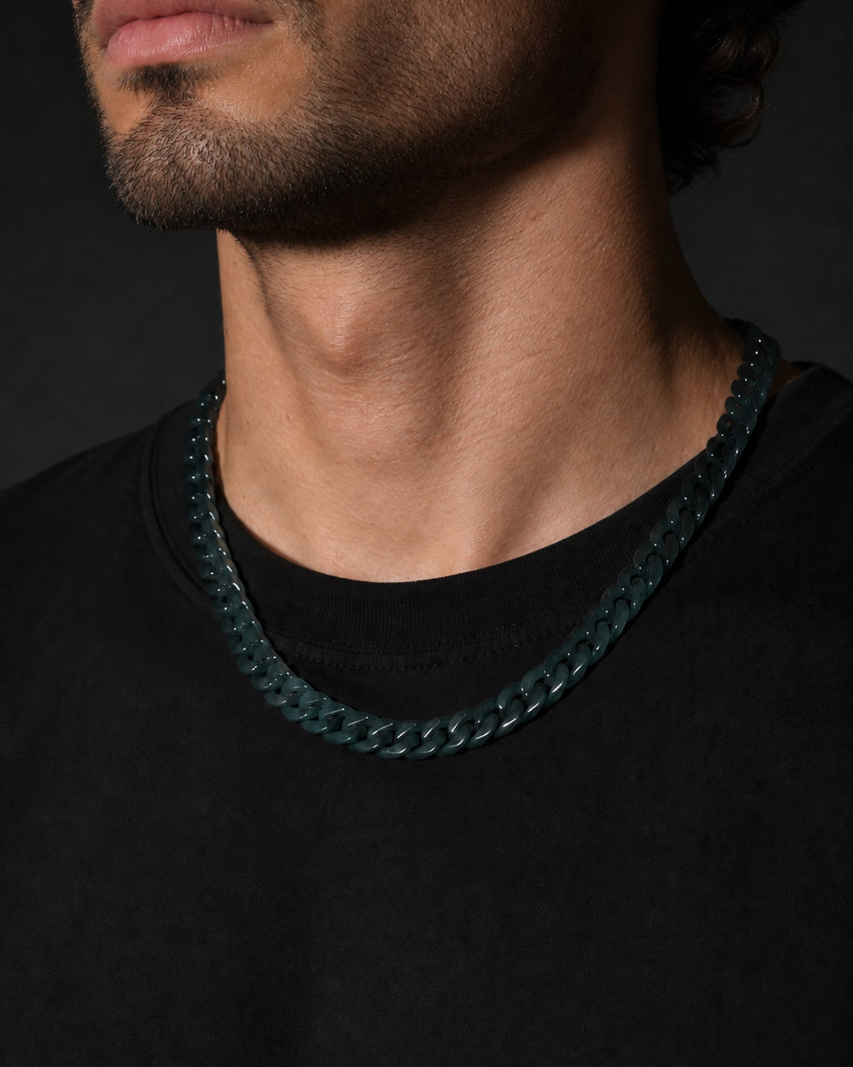 On the neck
