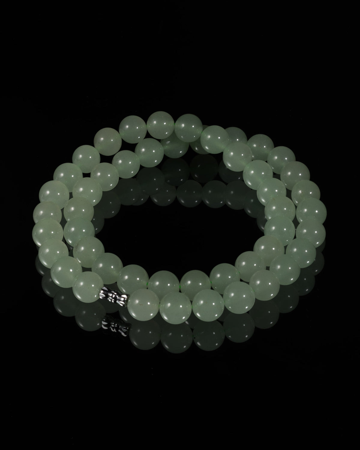 Classic Round Bead Necklace / Bracelet In Aventurine - Luzari