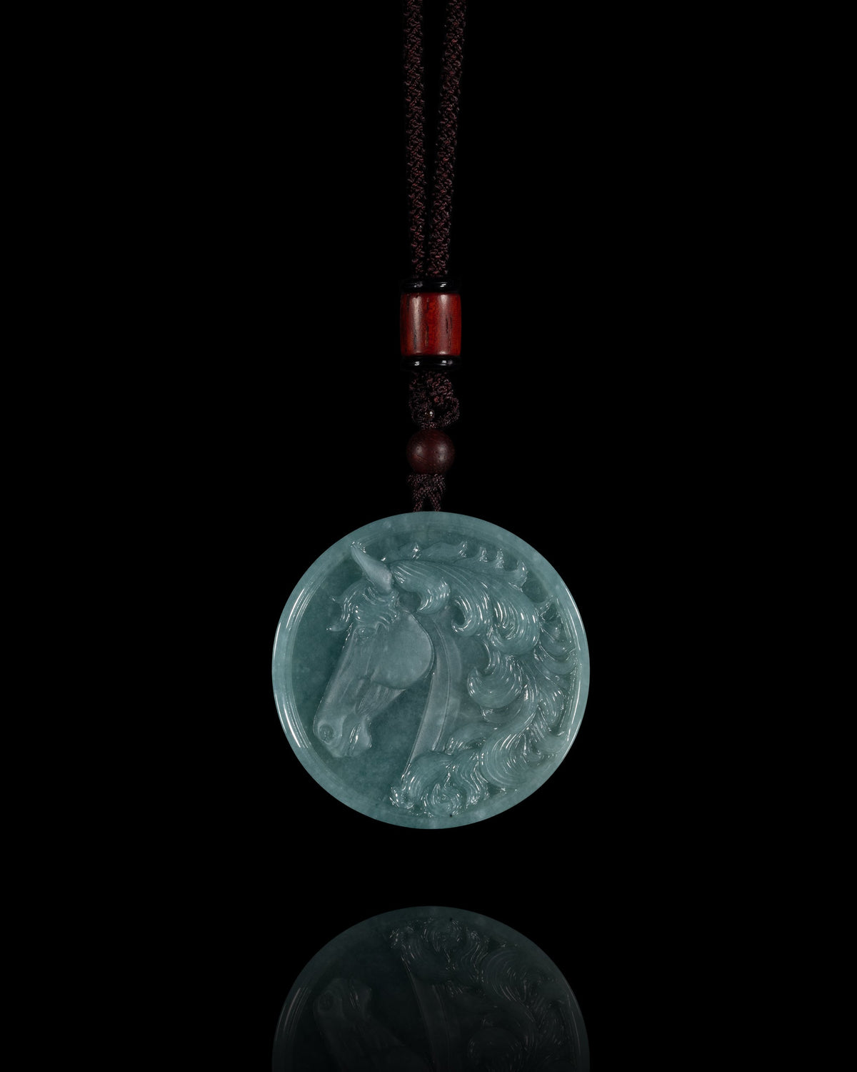 Feral Gallop Pendant In Mayan Blue Jade - Luzari