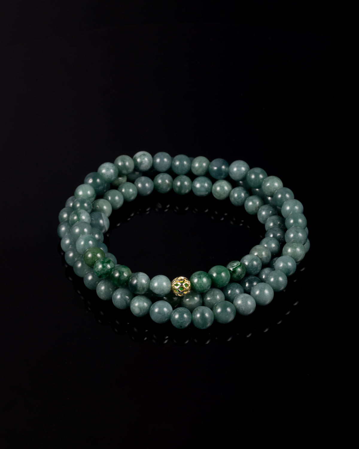 Green Beads Necklace / Bracelet In Guatemalan Jade - Luzari