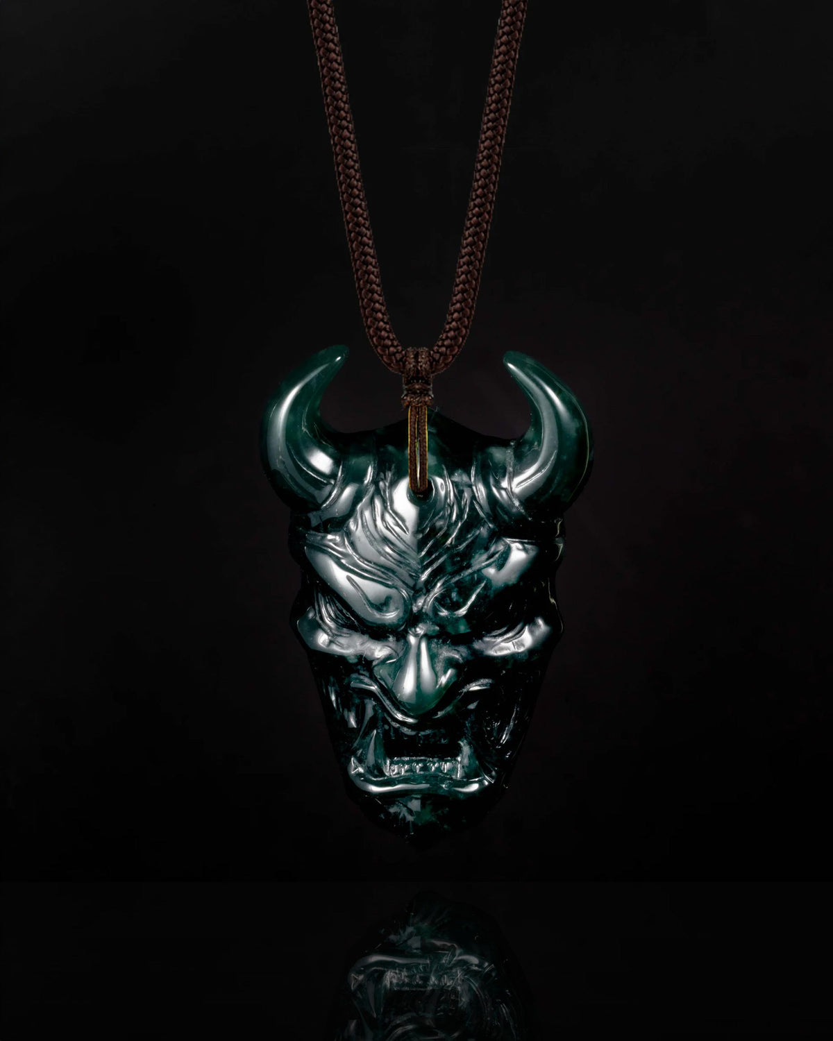Oni Wrath Pendant In Mayan Blue Jade - Luzari