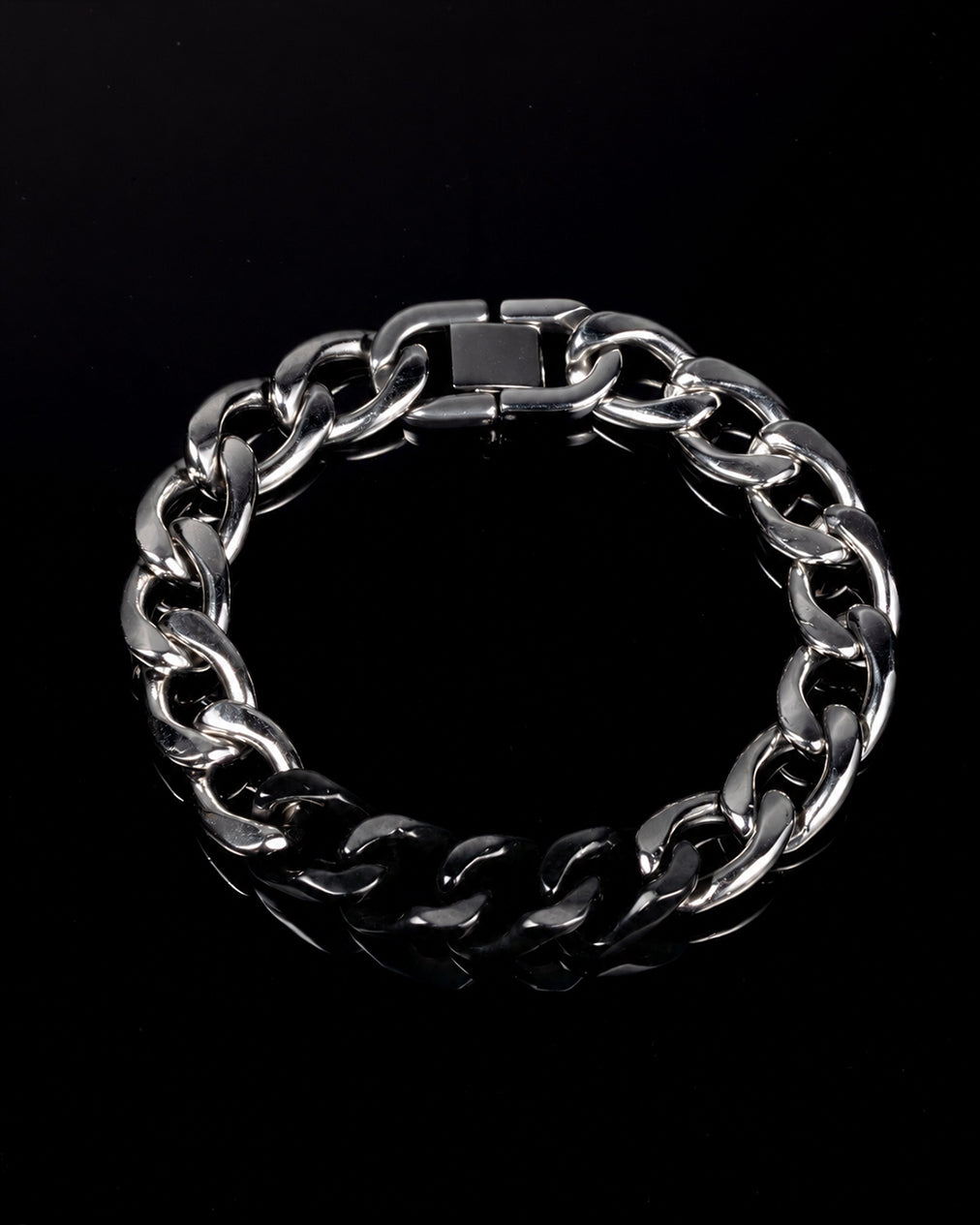 Classic Cuban Chain Bracelet In Mayan Jade With Stainless Steel - Luzari