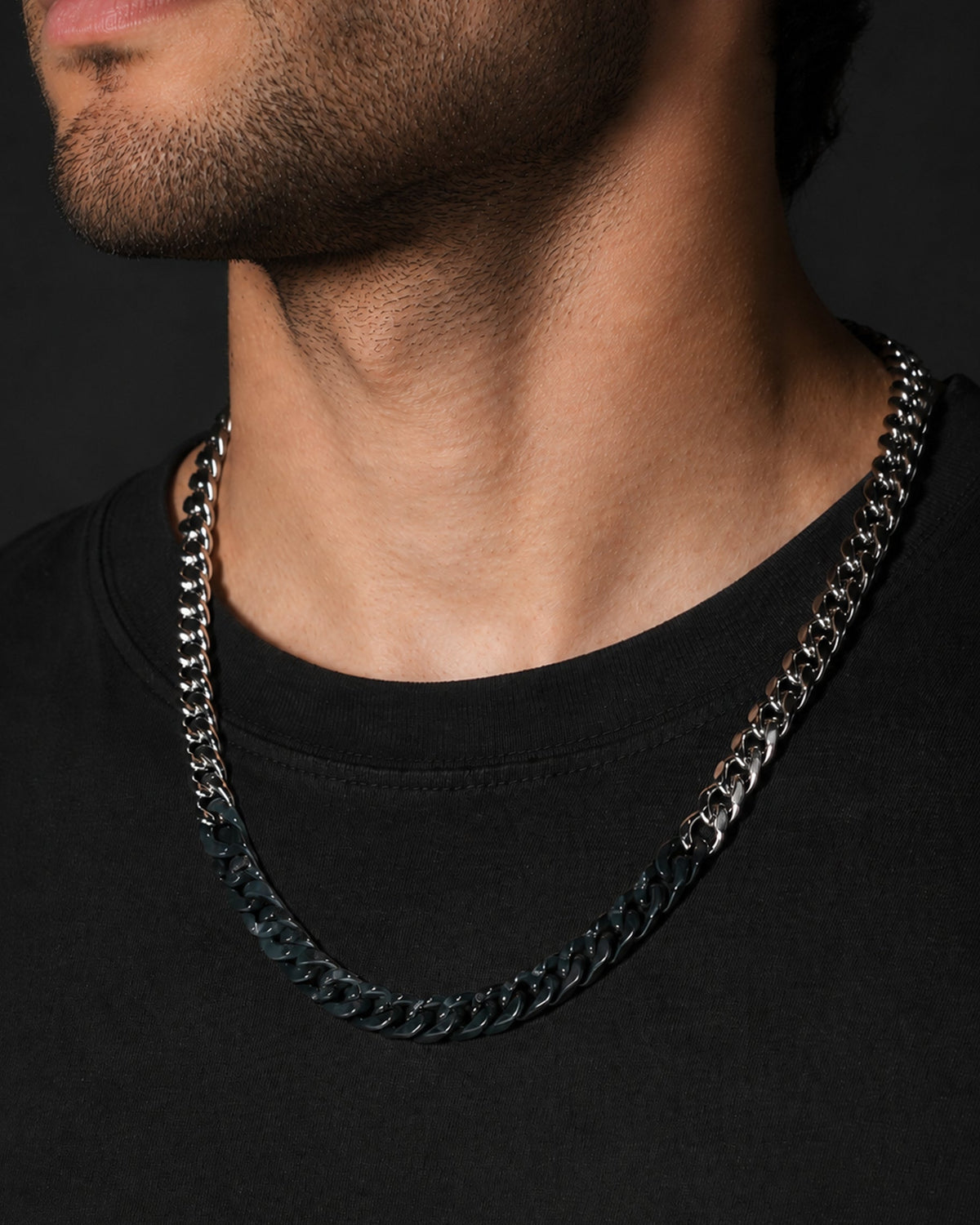 On the neck