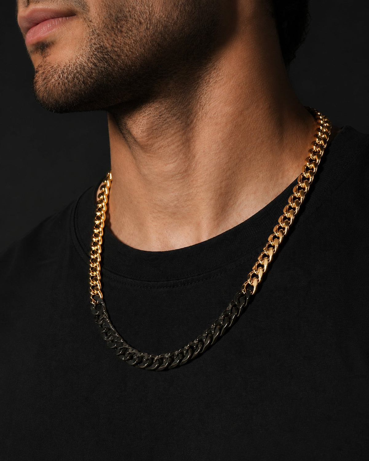 Classic Cuban Chain Necklace In Mayan Jade With Stainless Steel - Luzari