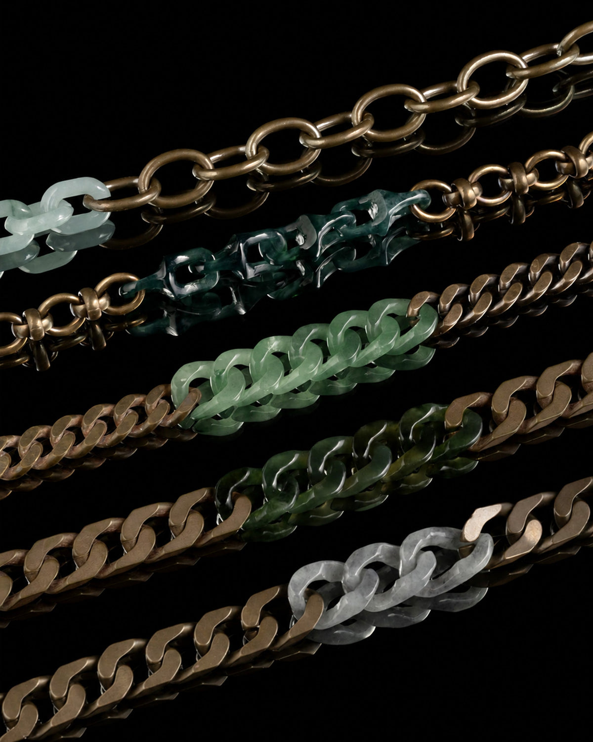 Chain styles side by side