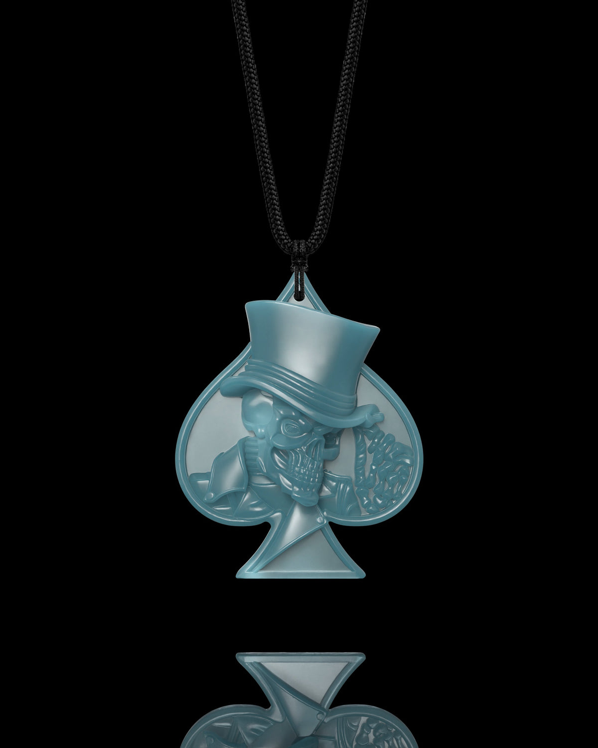 Fatal Gamble Pendant In Mayan Blue Jade - Luzari