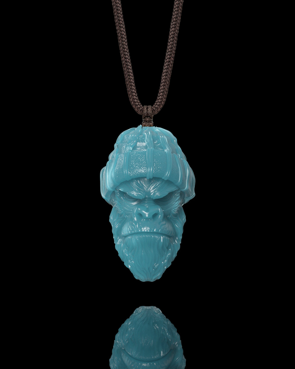 Feral Grind Pendant In Mayan Blue Jade - Luzari