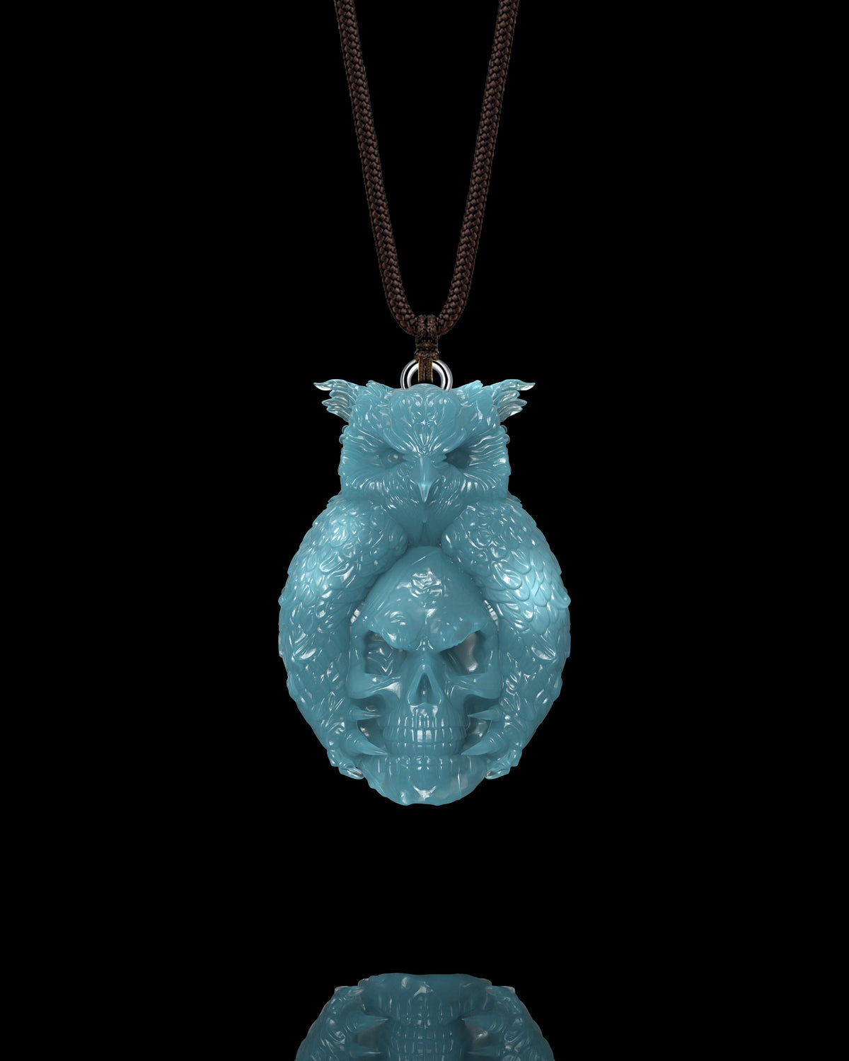 Forbidden Vigil Pendant In Mayan Blue Jade - Luzari