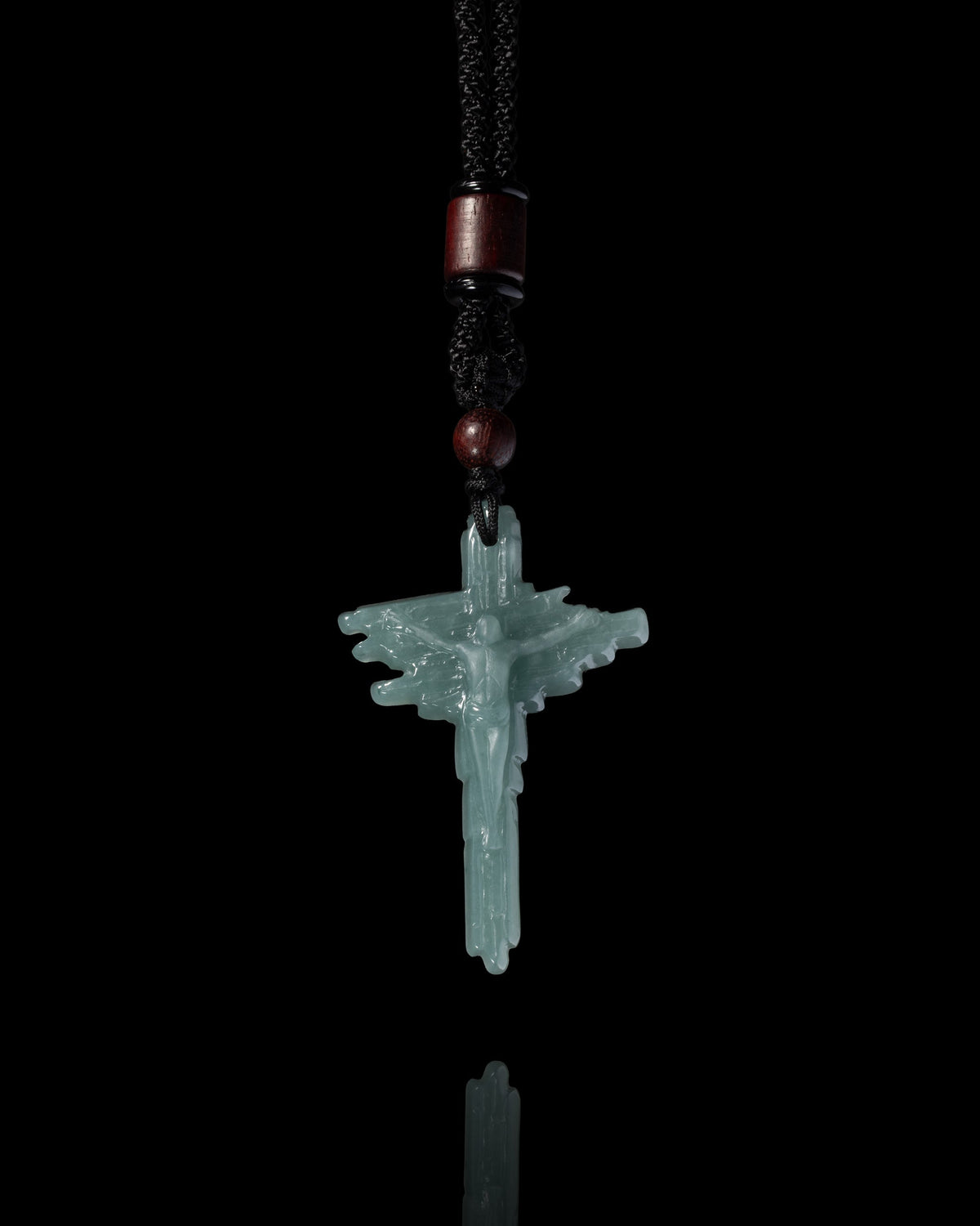 Fractured Faith Pendant In Mayan Blue Jade - Luzari