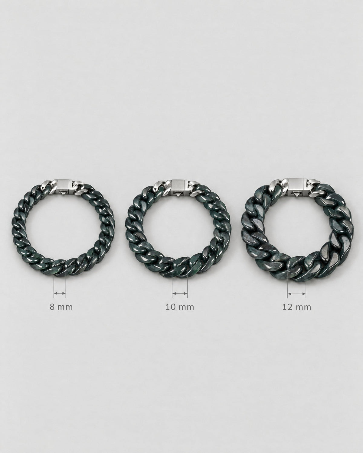 Black jade Cuban link bracelet