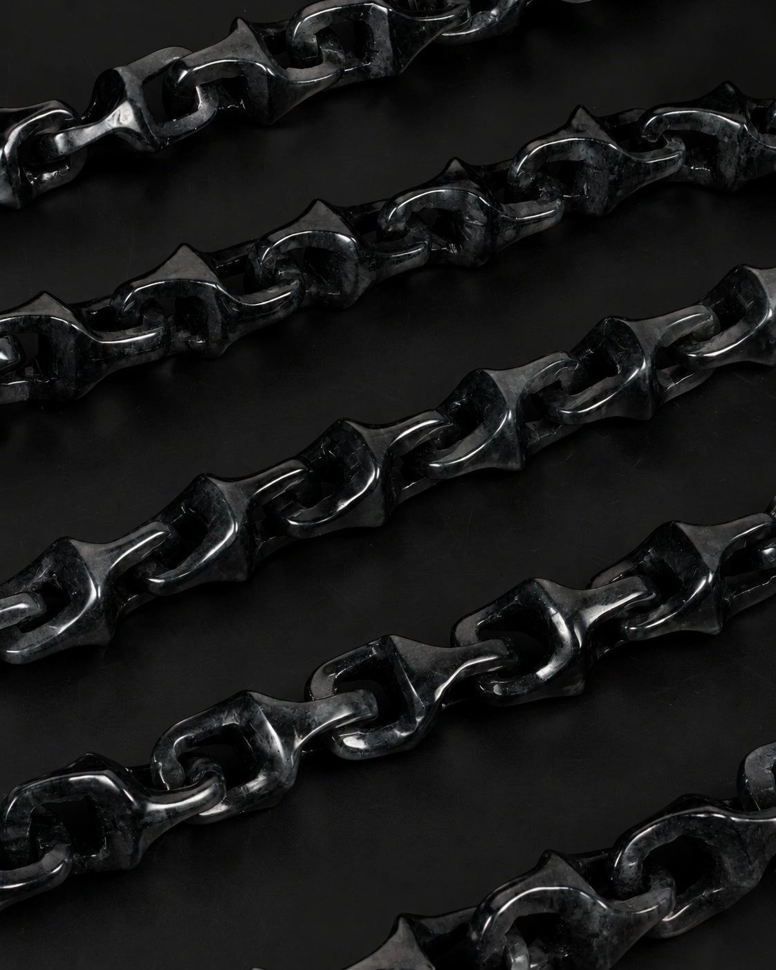 Dragon Spine Bracelet In Black Mayan Jade, product view 6