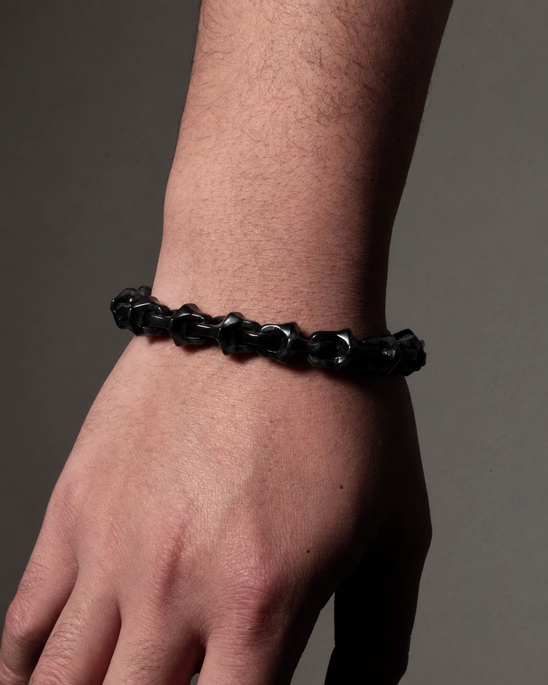 Dragon Spine Bracelet In Black Mayan Jade, product view 7