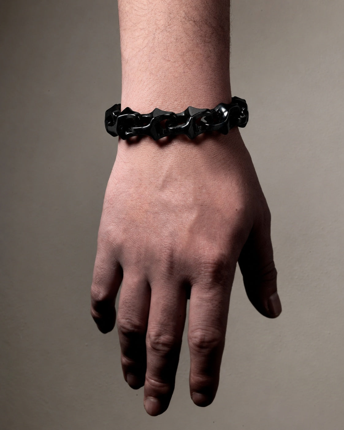 Dragon Spine Bracelet In Black Mayan Jade, product view 8
