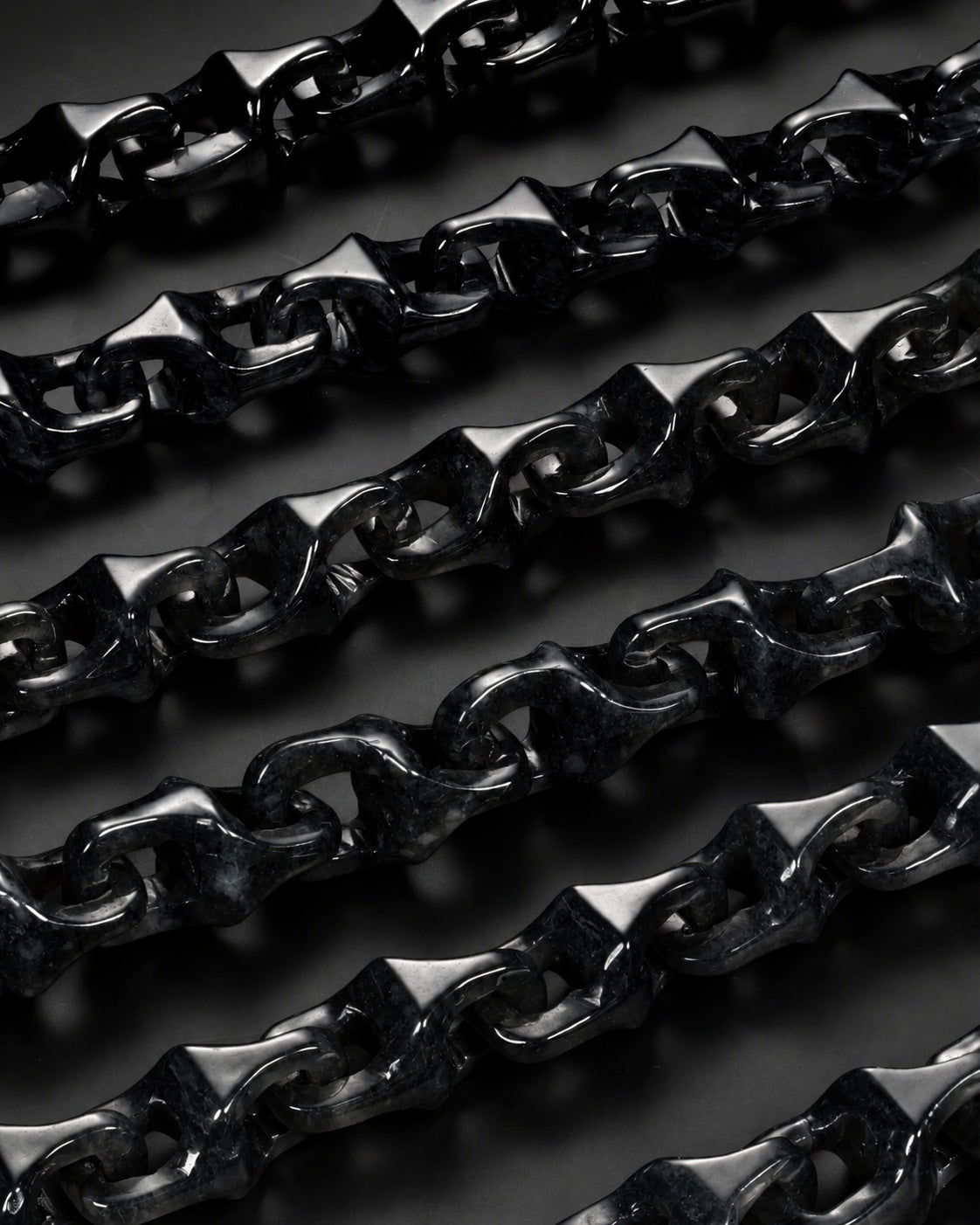 Dragon Spine Bracelet In Black Mayan Jade, product view 10