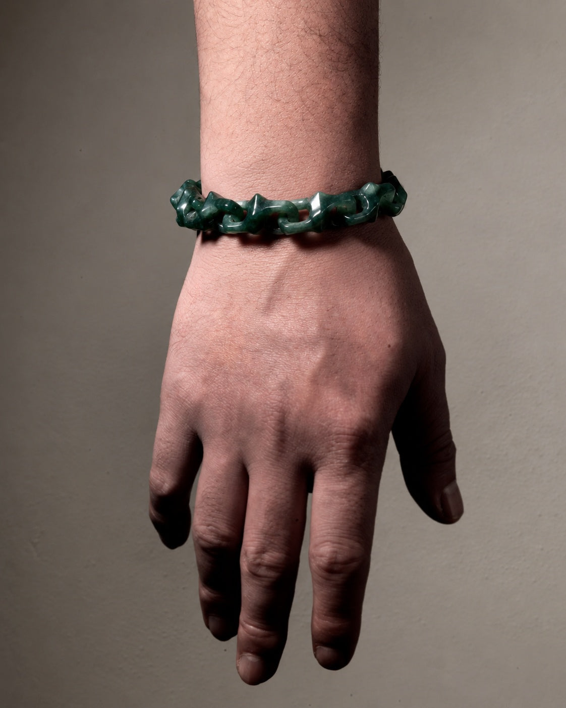 Dragon Spine Bracelet In Dark Green Mayan Jade, product view 8